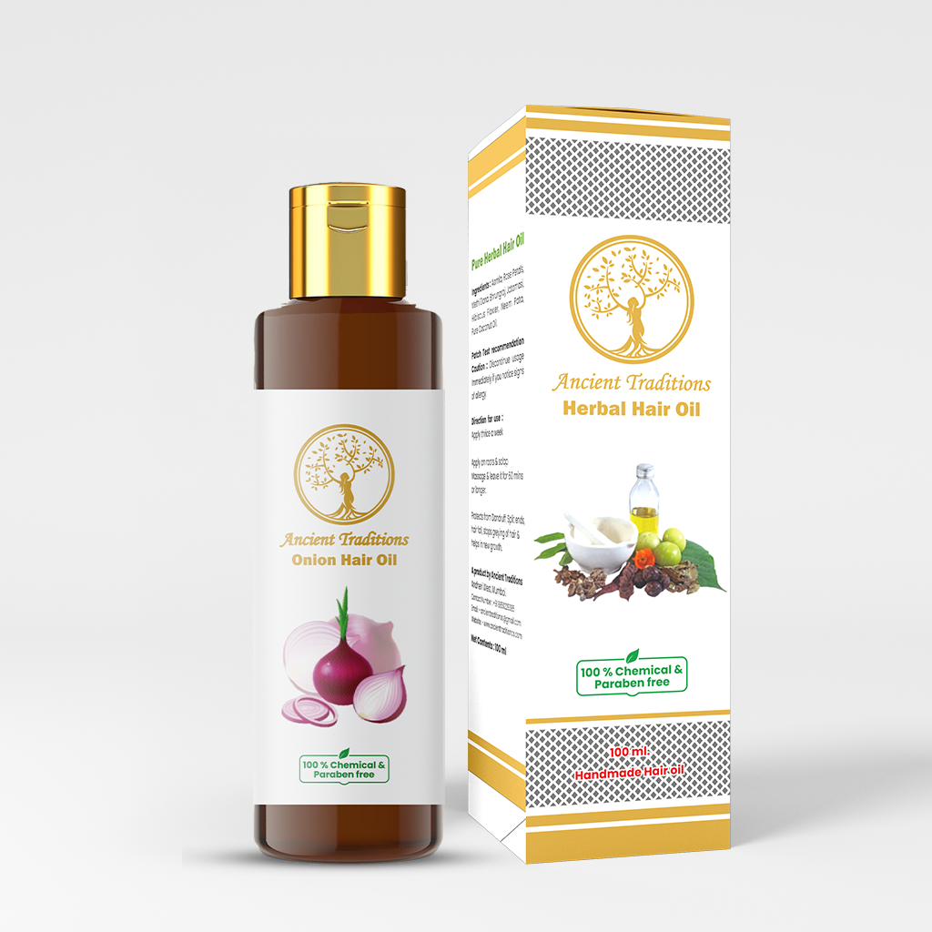 Ancient Traditions Pure Herbal Hair Oil - 100% Chemical & Paraben Free