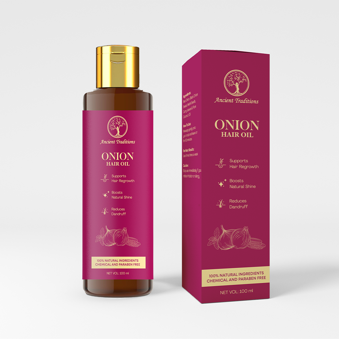 Pure Onion Hair Oil - For Regrowth & Increased Hair Volume